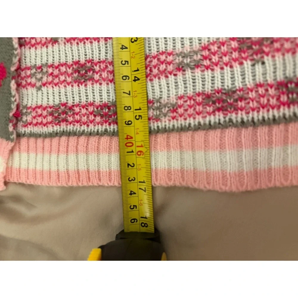 Dog Sweater  HEARTS  Pink  Dog Pet Medium Pretty In Pink Acrylic